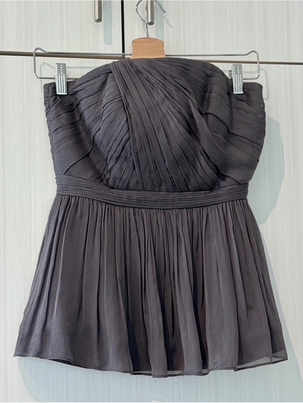 J CREW Silk Strapless Bustier Top